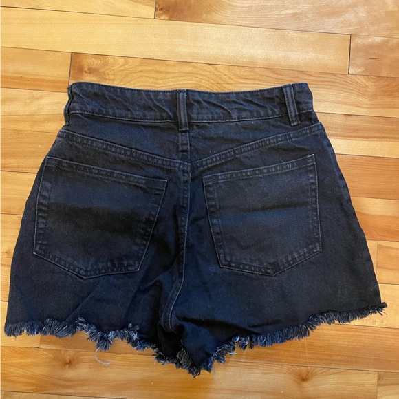 Black Denim Shorts - Picture 2 of 4